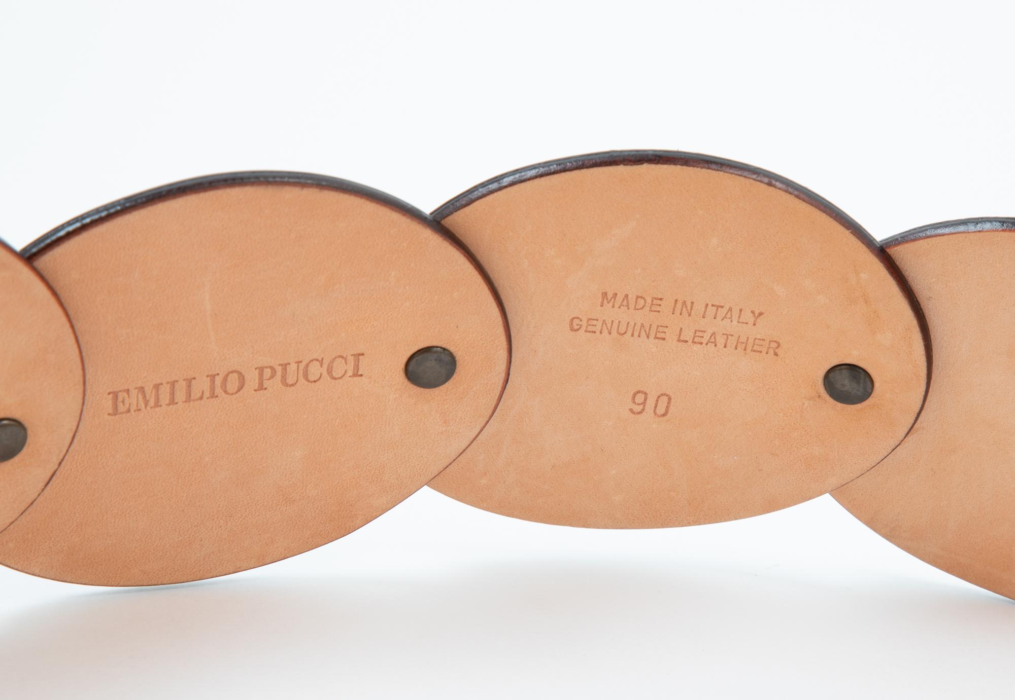 Two Pucci Multicolor Belts, 1960-70s