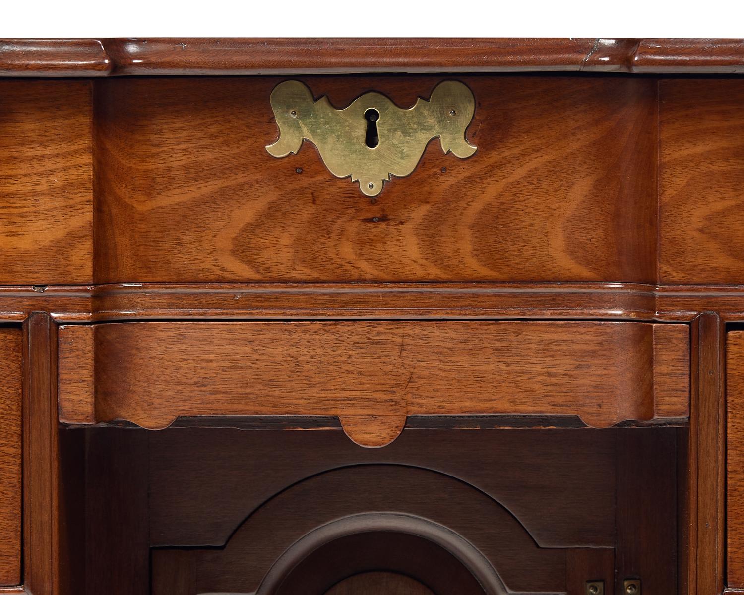 A Chippendale Mahogany Block-Front Desk