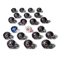 A Collection of Chicago Bears Super XX Signed Autograph Mini Helmets (21)