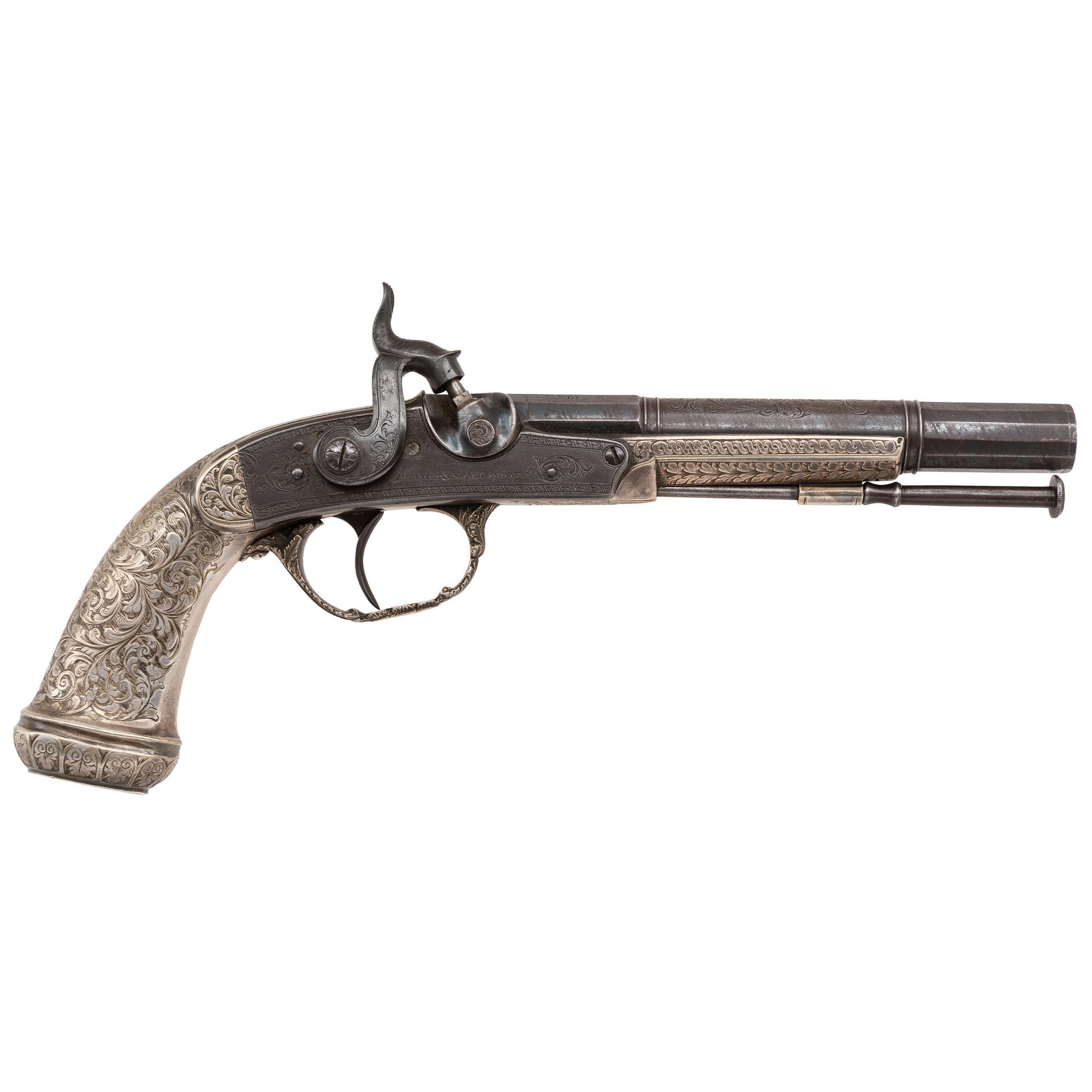 Scottish Revival All Metal Percussion Belt Pistol by Blanch & Sons