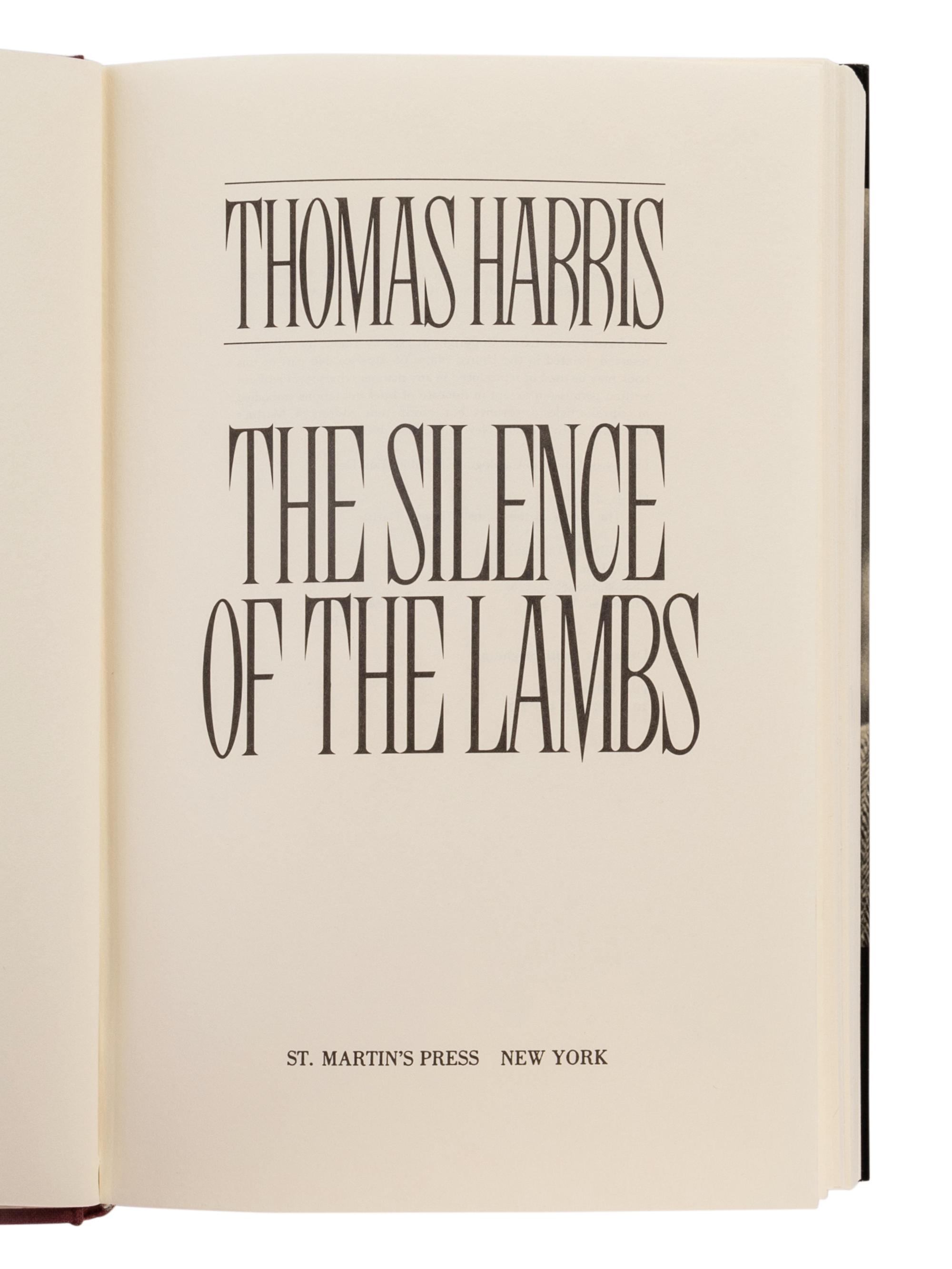 HARRIS, Thomas (b. 1940). A group of 4 novels by Harris from the Dr. Hannibal Lecter series, comprising: