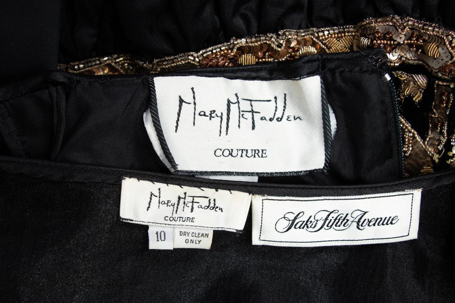 Two Mary McFadden Couture Dresses