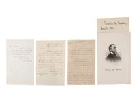 [LINCOLN, Abraham (1809-1865)]. Autographs of Lincoln friends and associates, including: