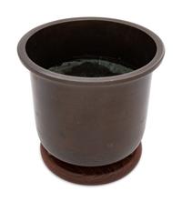 A Silver Inlaid Bronze Planter