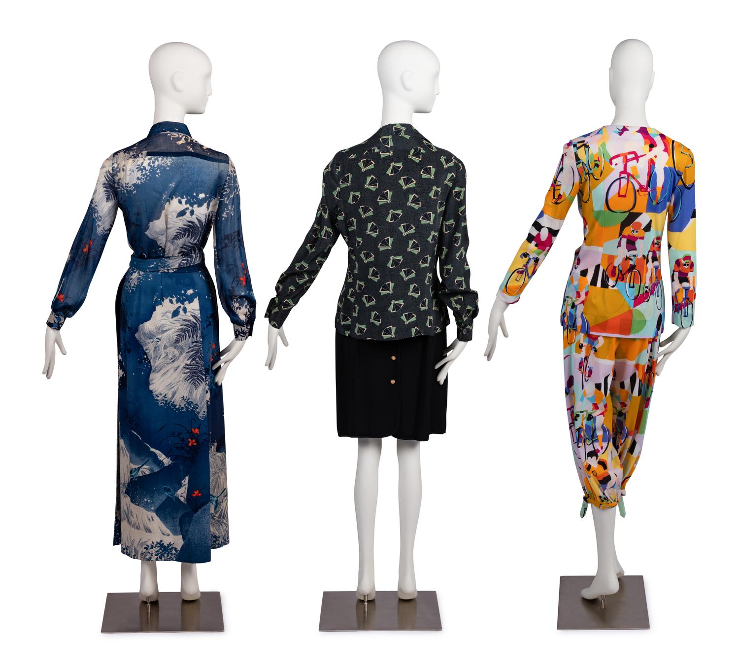 Two Designer Ensembles, Hanae Mori, Ken Scott and One Jeff Banks Shirt, 1970s