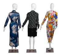 Two Designer Ensembles, Hanae Mori, Ken Scott and One Jeff Banks Shirt, 1970s