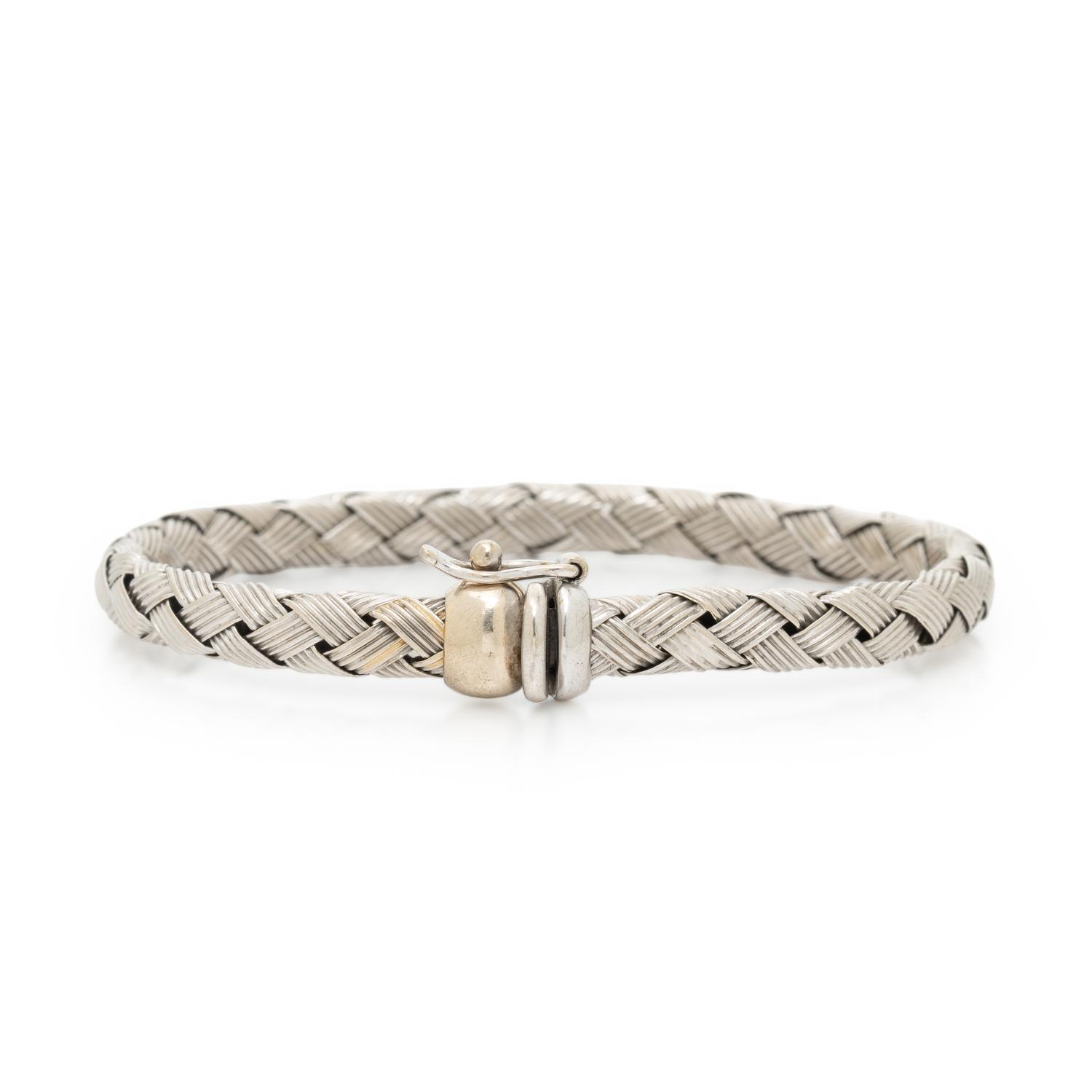 WHITE GOLD MESH BRACELET