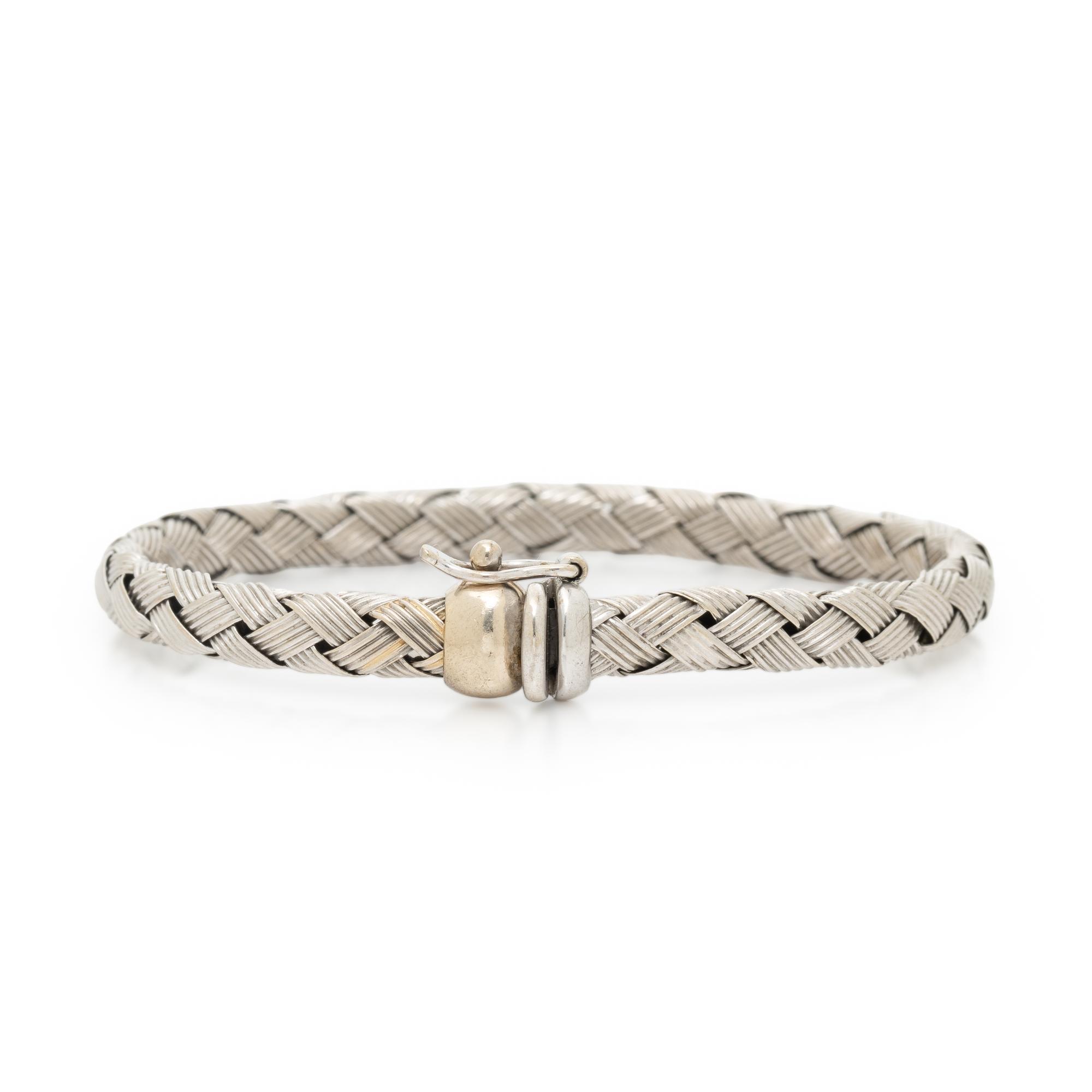 WHITE GOLD MESH BRACELET