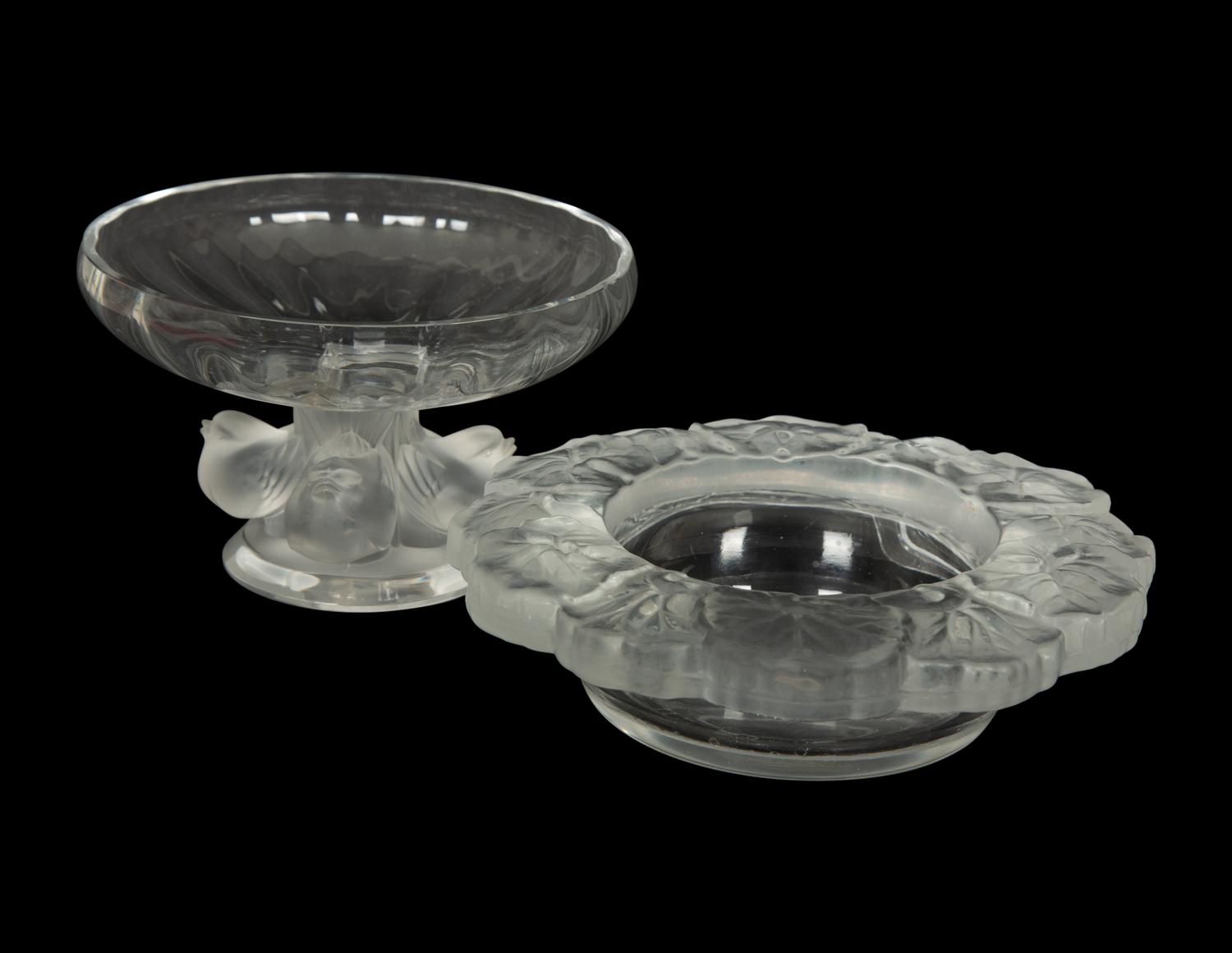 A Group of Four Lalique Table Articles