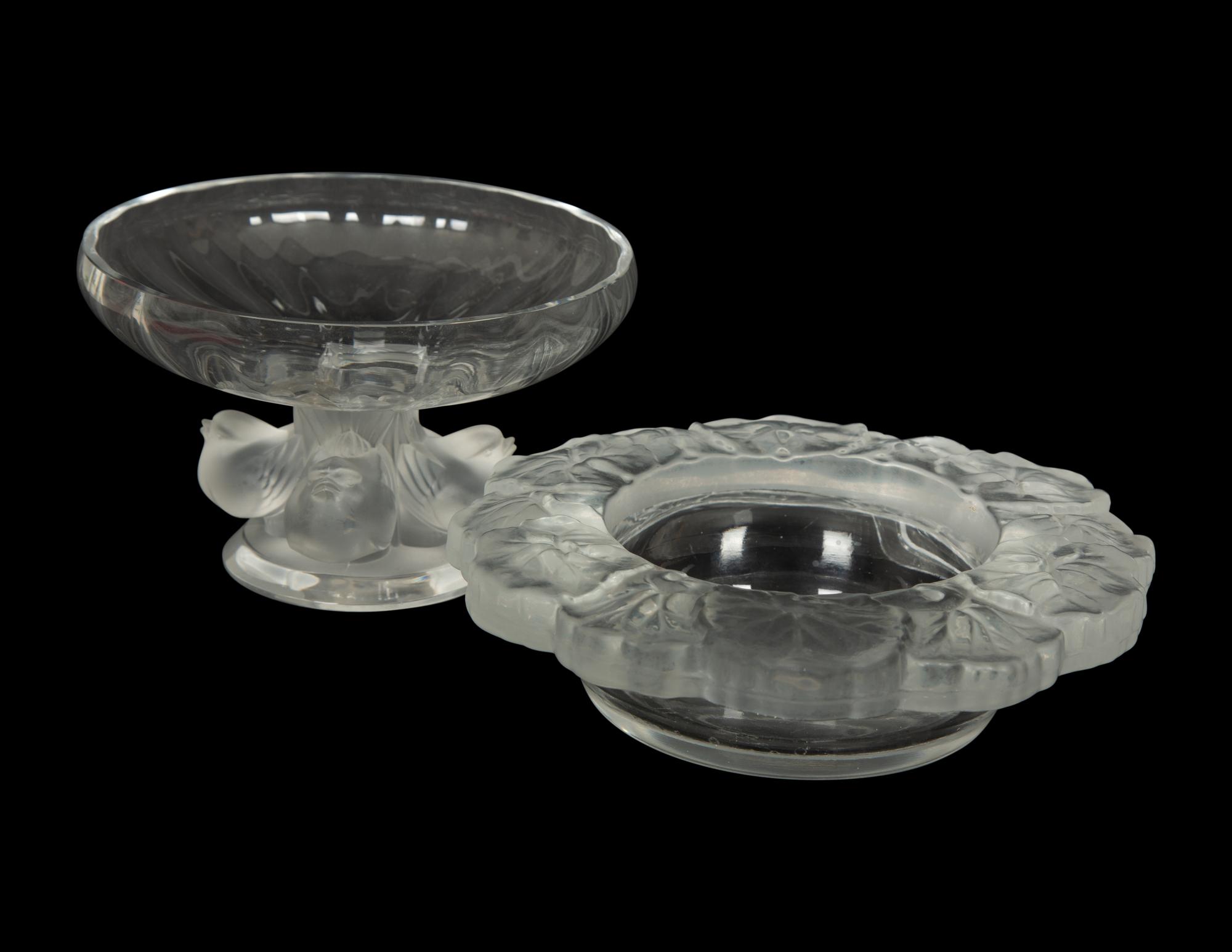 A Group of Four Lalique Table Articles