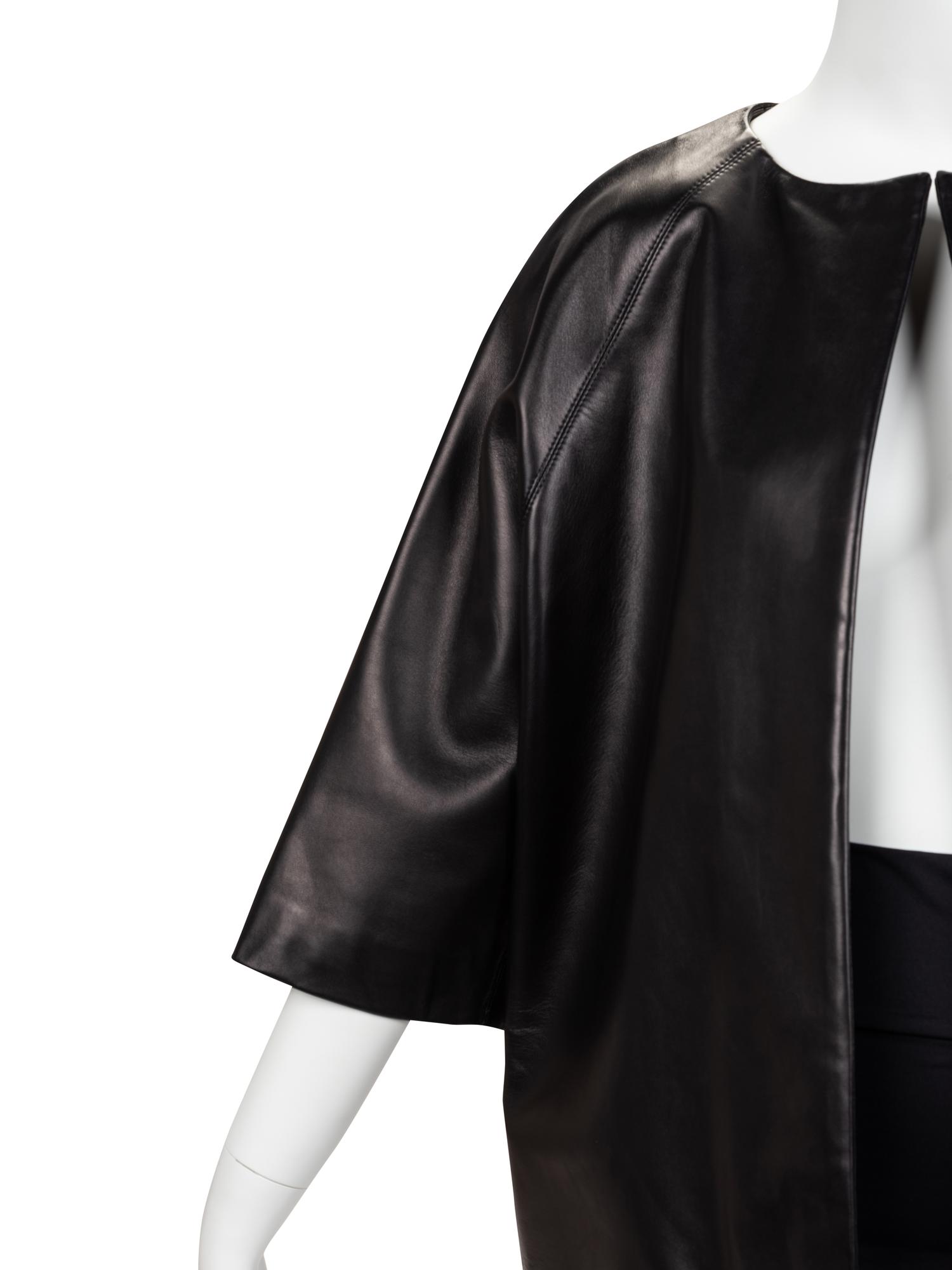 J. Mendel Black Leather Coat