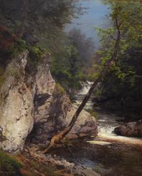 Hermann Ottomar Herzog, (German-American, 1832-1932), Trout Fisherman