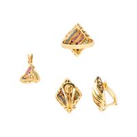 MULTIGEM AND DIAMOND JEWELRY SUITE