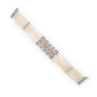 Pearl and Diamond Bracelet