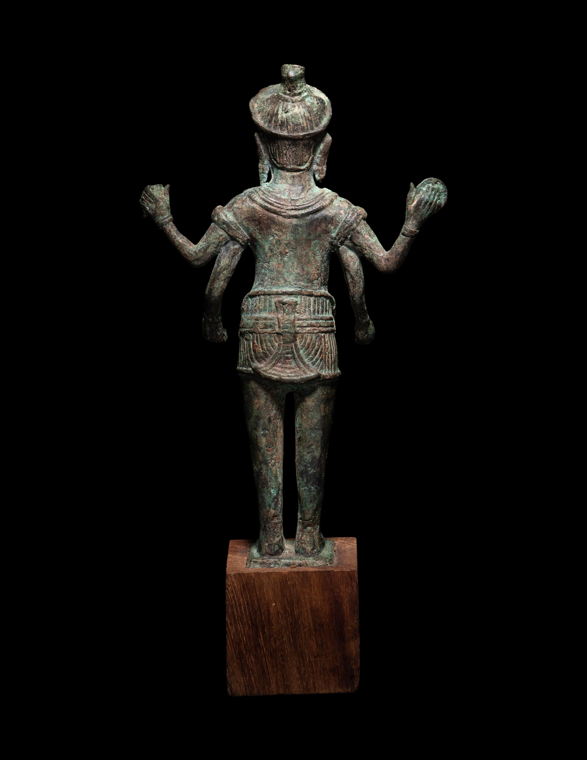 A Khmer Bronze Figure of Vishnu