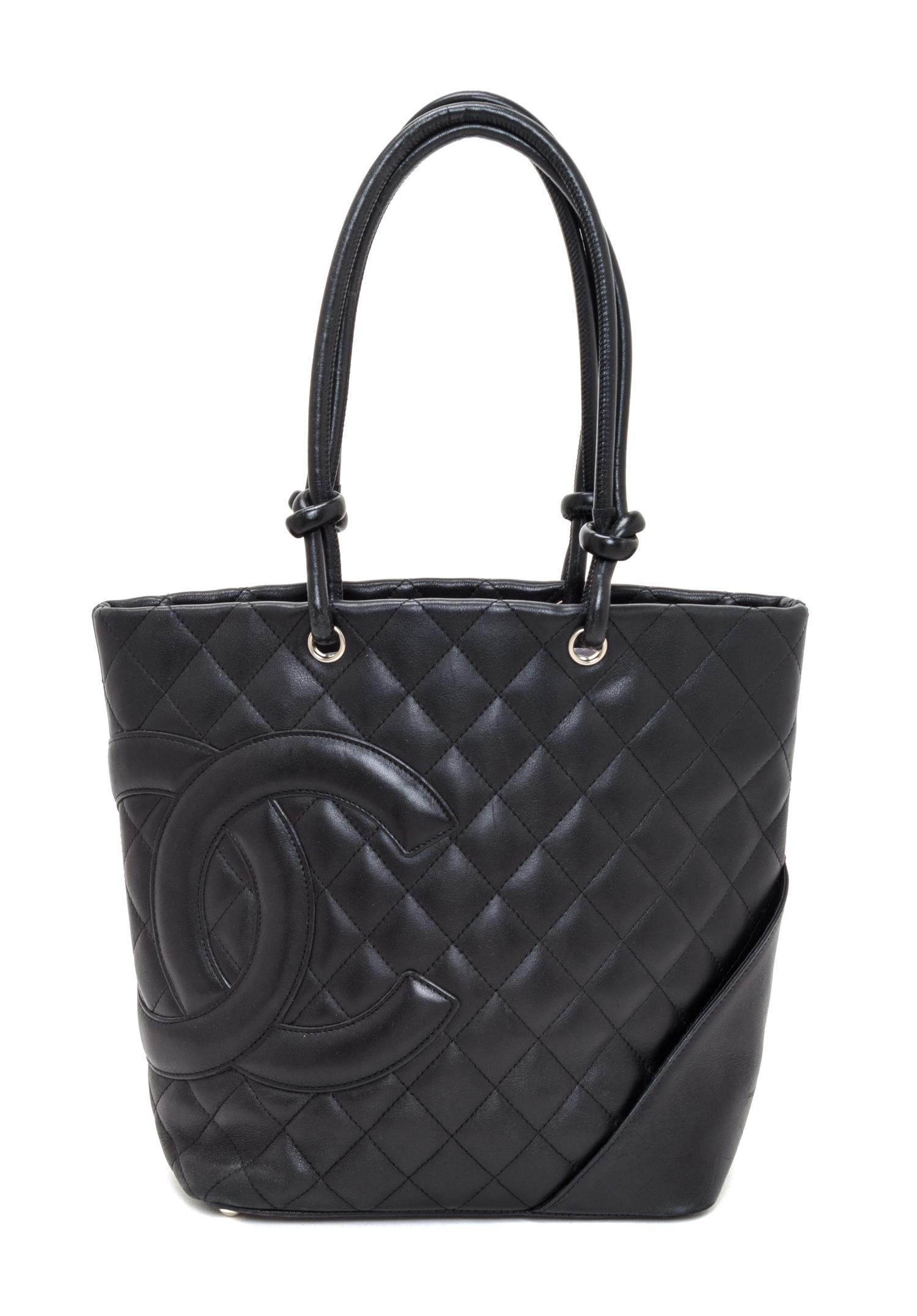 A Chanel Black Quilted Leather Ligne Cambon Tote Bag, 11.5" x 10" x 4".