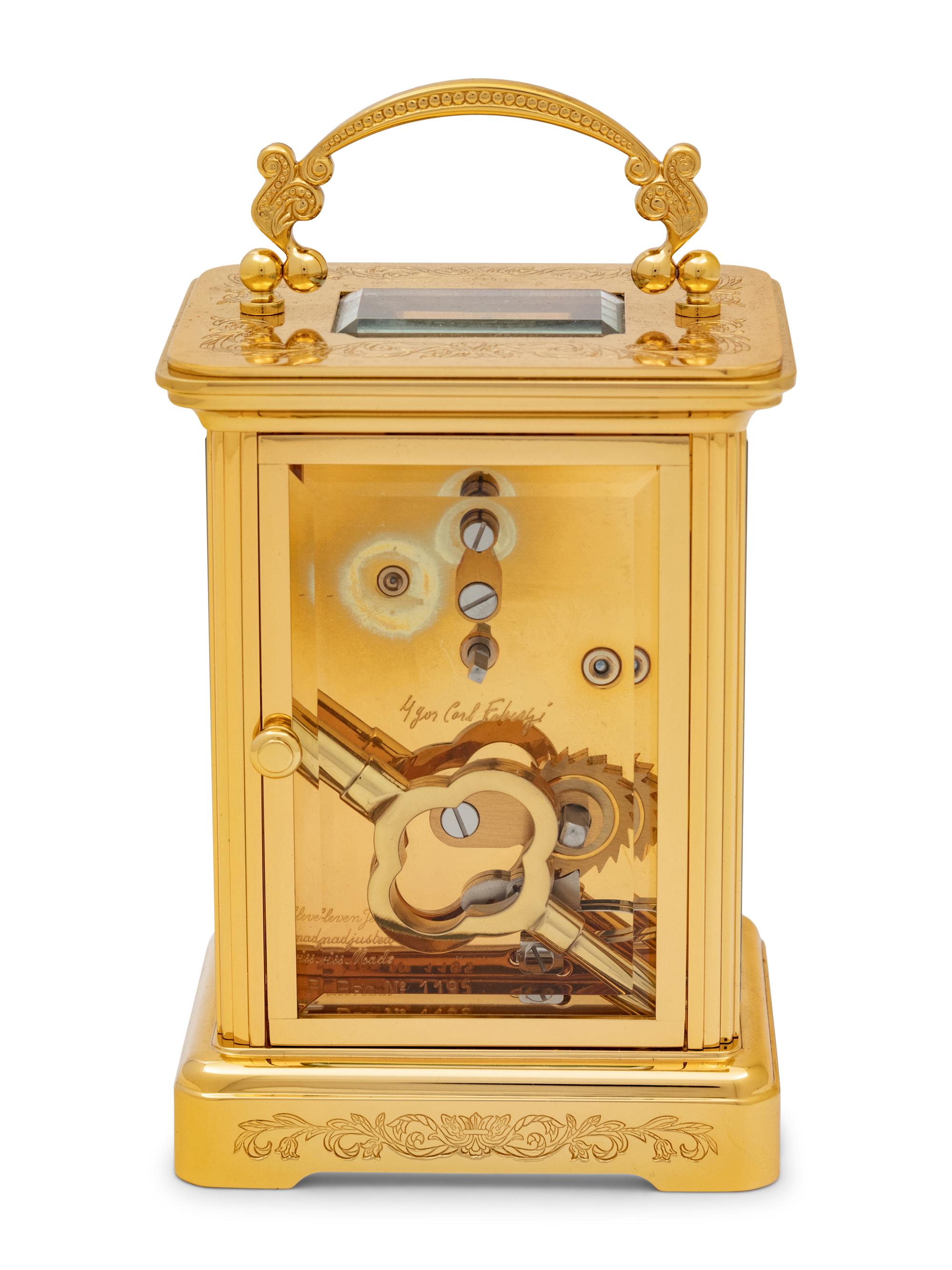 An Igor Carl Fabergé Carriage Clock