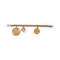 YELLOW GOLD CHARM BRACELET