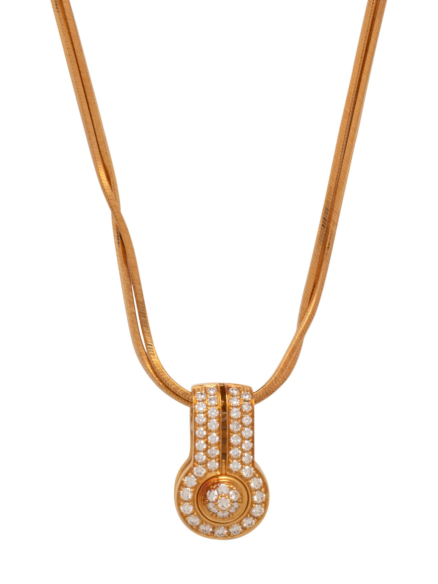 DI MODOLO, YELLOW GOLD AND DIAMOND PENDANT/NECKLACE