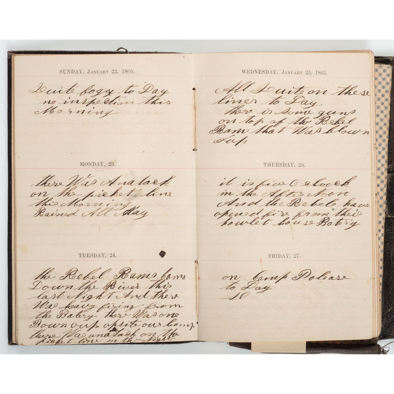 Civil War Diary of Thomas Mains, 33rd Independent Battery, Light Artillery, NYSV
