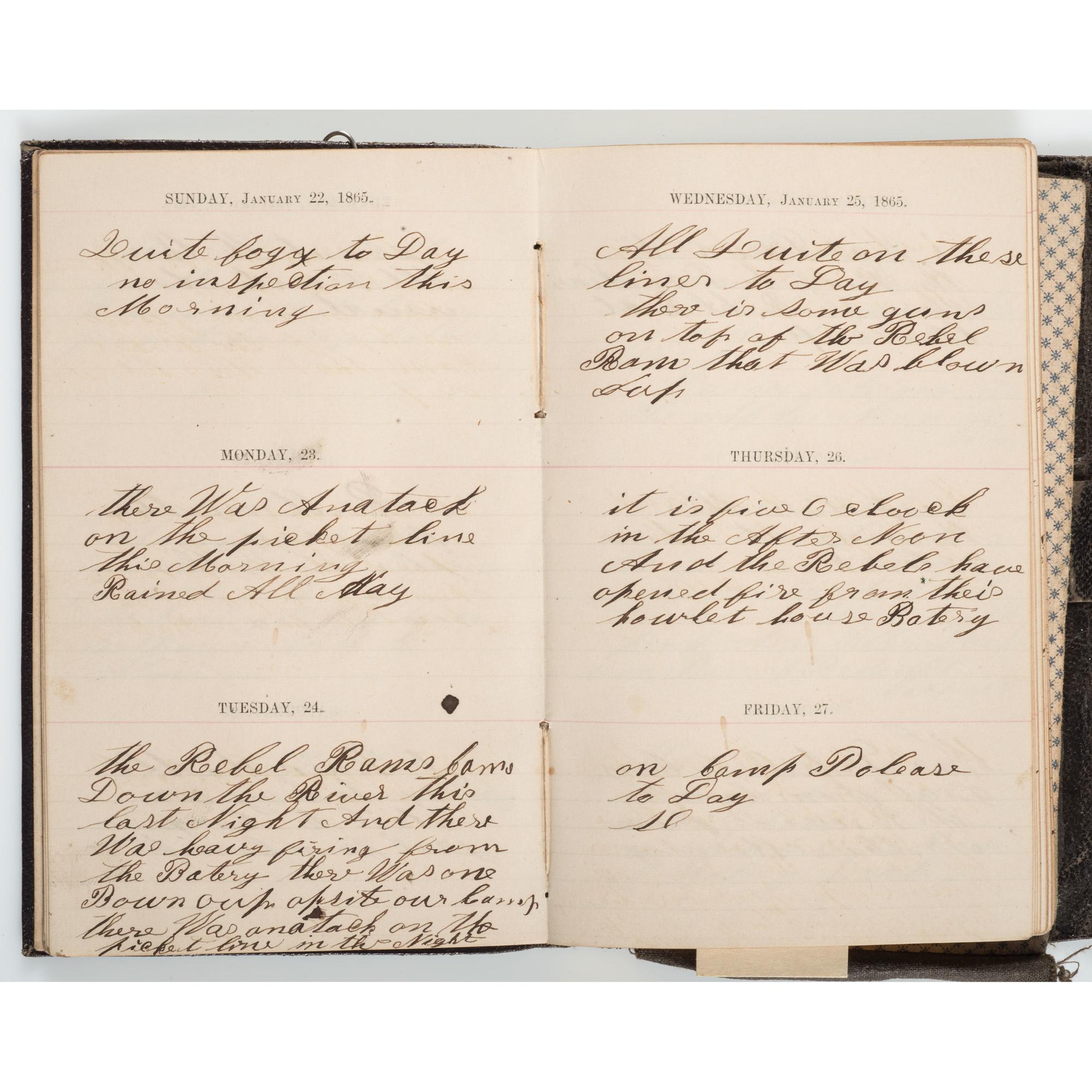 Civil War Diary of Thomas Mains, 33rd Independent Battery, Light Artillery, NYSV