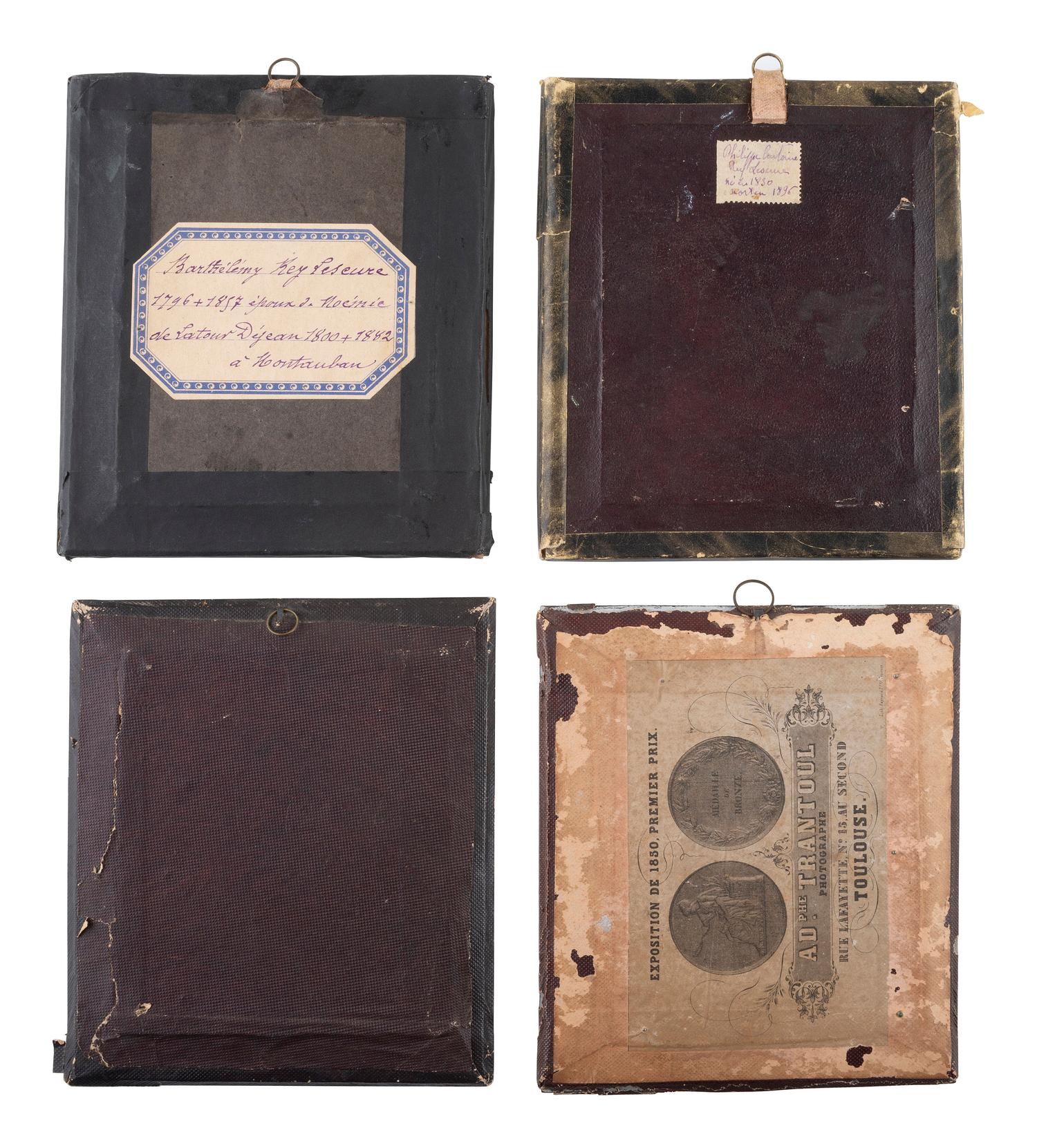 [EARLY PHOTOGRAPHY]. 15 European daguerreotypes of men housed in passe partout mounts.