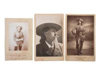 [CODY, William F. "Buffalo Bill" (1846-1917)]. A group of 3 photographs, comprising: