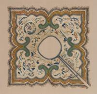 Three Chinese Embroidered Silk Lady's Collars, Yunjian, 19th Century — 晚清 雲肩三種