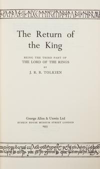 TOLKIEN, John Ronald Reuel (1892-1973). The Lord of the Rings, comprising: