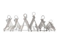 Six Silver-Plate Novelty Toast Racks