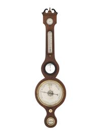 A Regency Mahogany Wheel Barometer