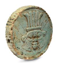 An Egyptian Faience Two-Sided Medallion