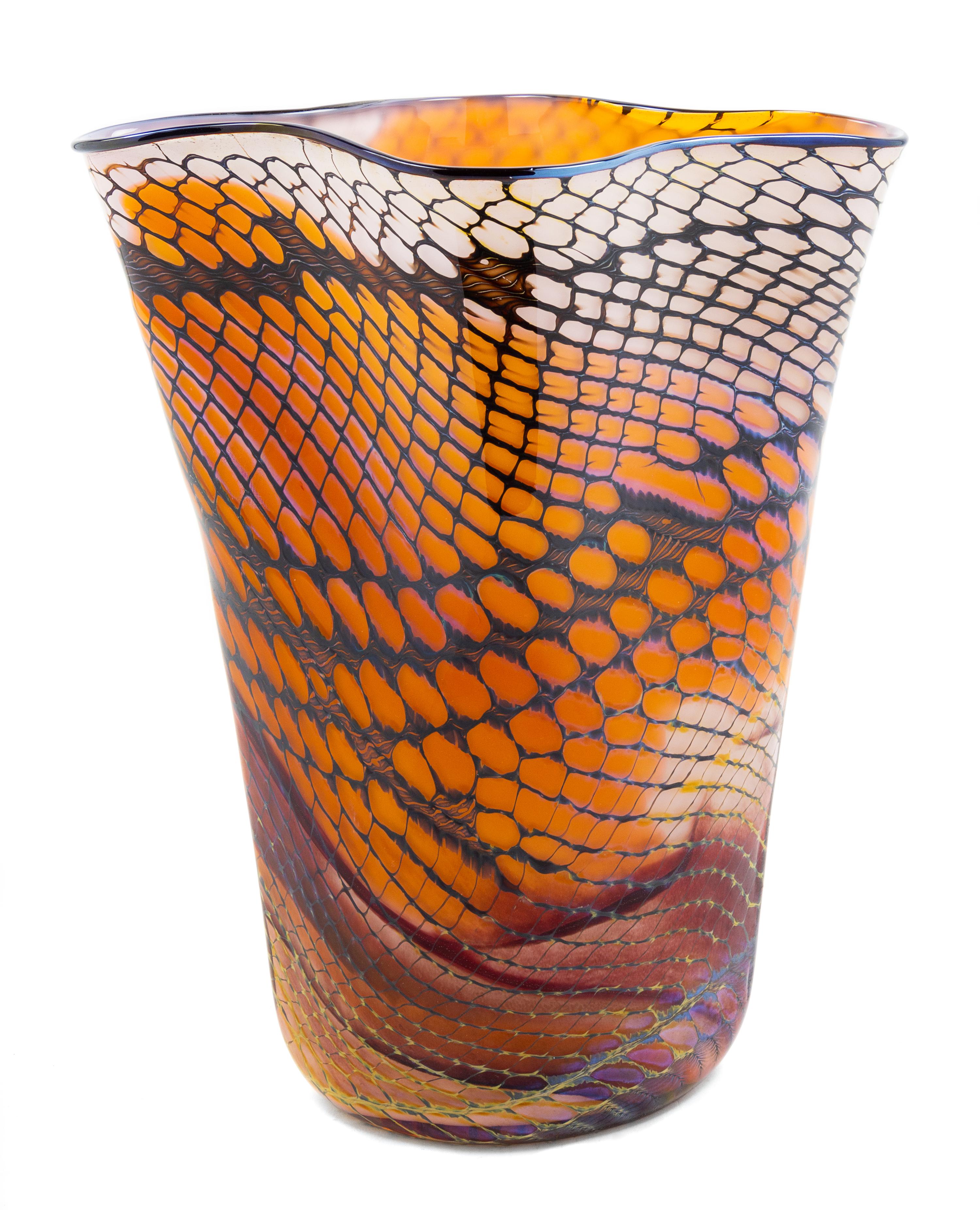 Thomas Philabaum, (American, b. 1947), Reptialian Bag Vessel, 1983