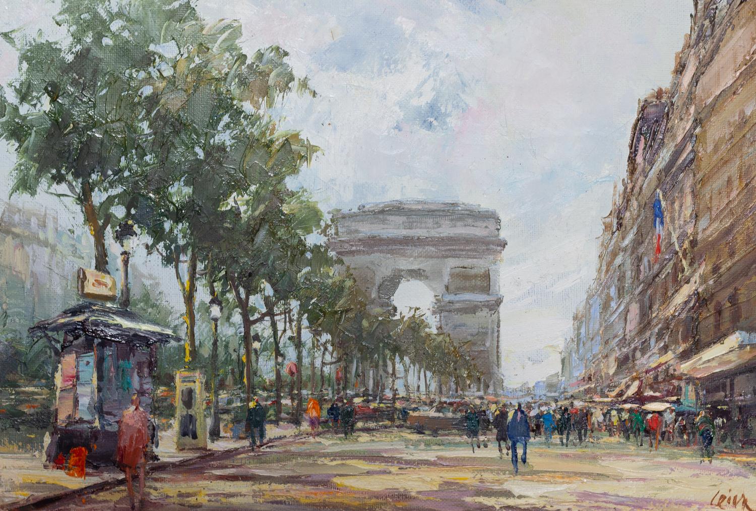 Leins, (French, 20th/21st century), Two Works; Untitled (Study of the Arc de Triomphe), c. 1990 and Au Cadet de Gascogne, c. 1990