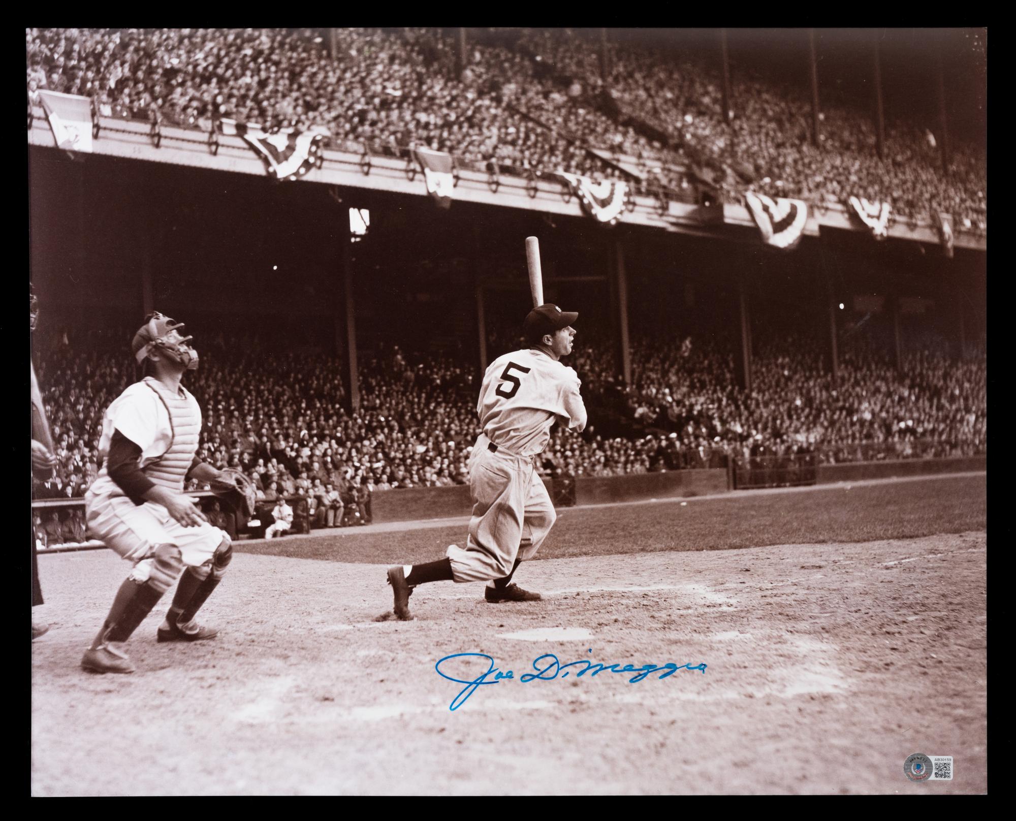 A Joe DiMaggio Signed Autograph Large Format Photograph (Beckett Authentication Services BAS Certified),