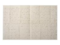 [CIVIL WAR]. Soldier's letter featuring graphic descriptions of dying soldiers from the US General Hospital in Hilton Head, SC. 19-23 February 1864.