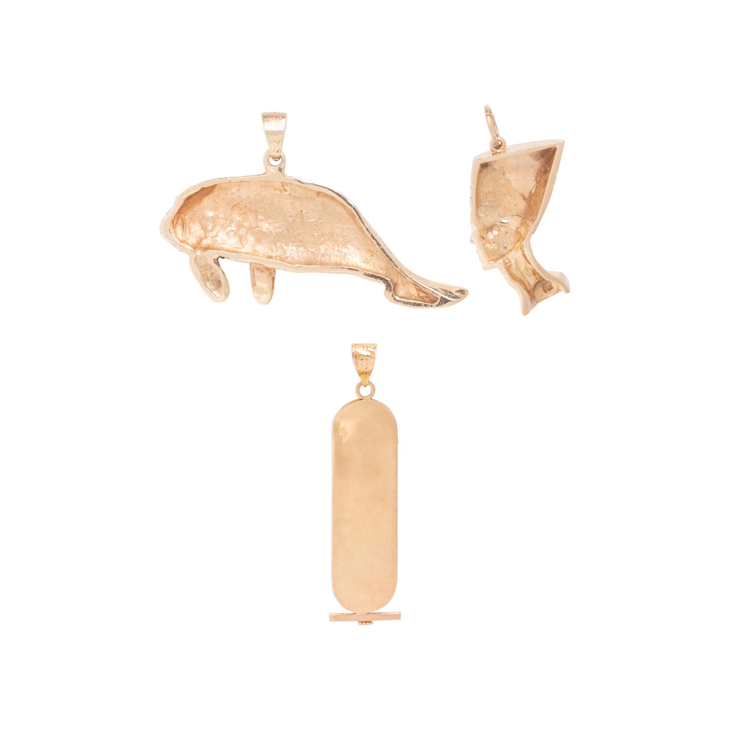 COLLECTION OF YELLOW GOLD CHARMS