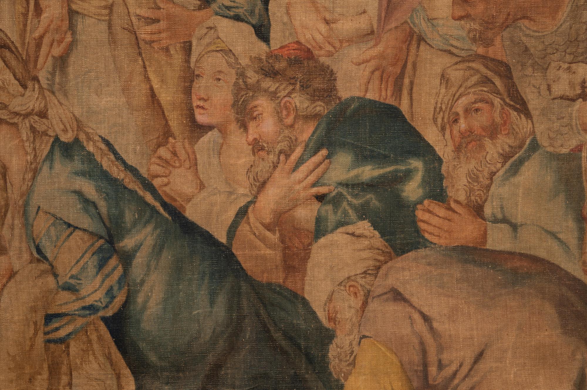 An Italian Painted Tapestry Depicting the Coronation of Esther
