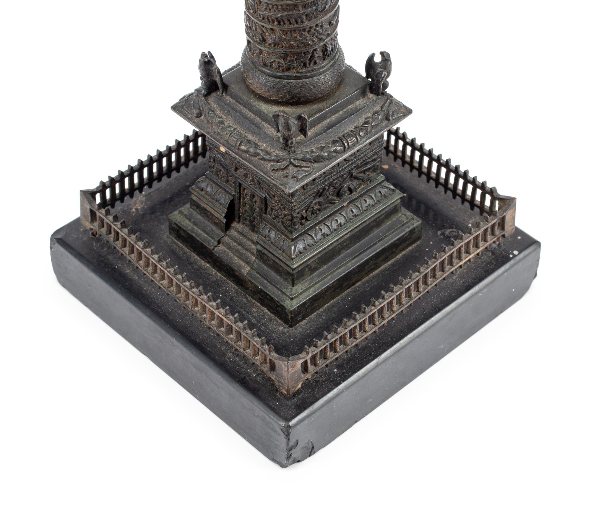 A Grand Tour Bronze Model of the Vendôme Column