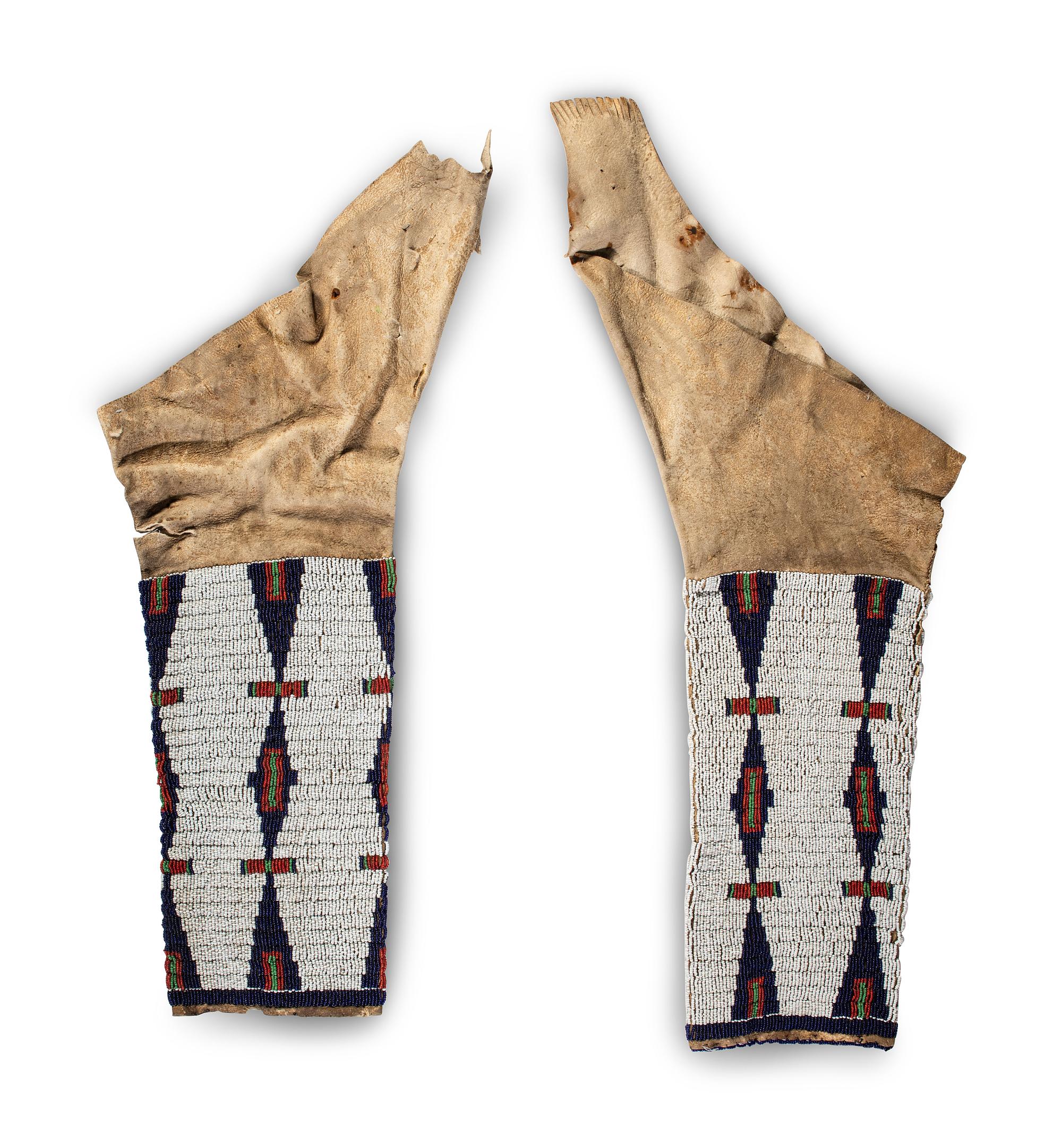 Central Plains Beaded Hide Leggings