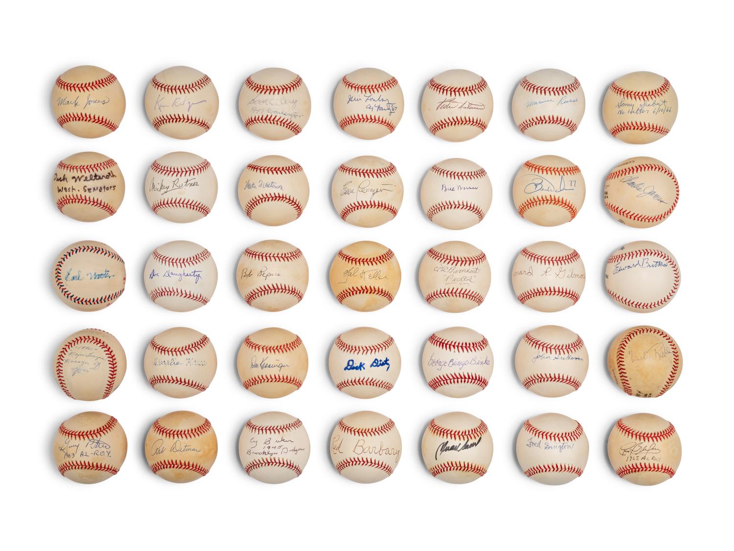 Bases Loaded Signed Autograph Baseball Group No. 81