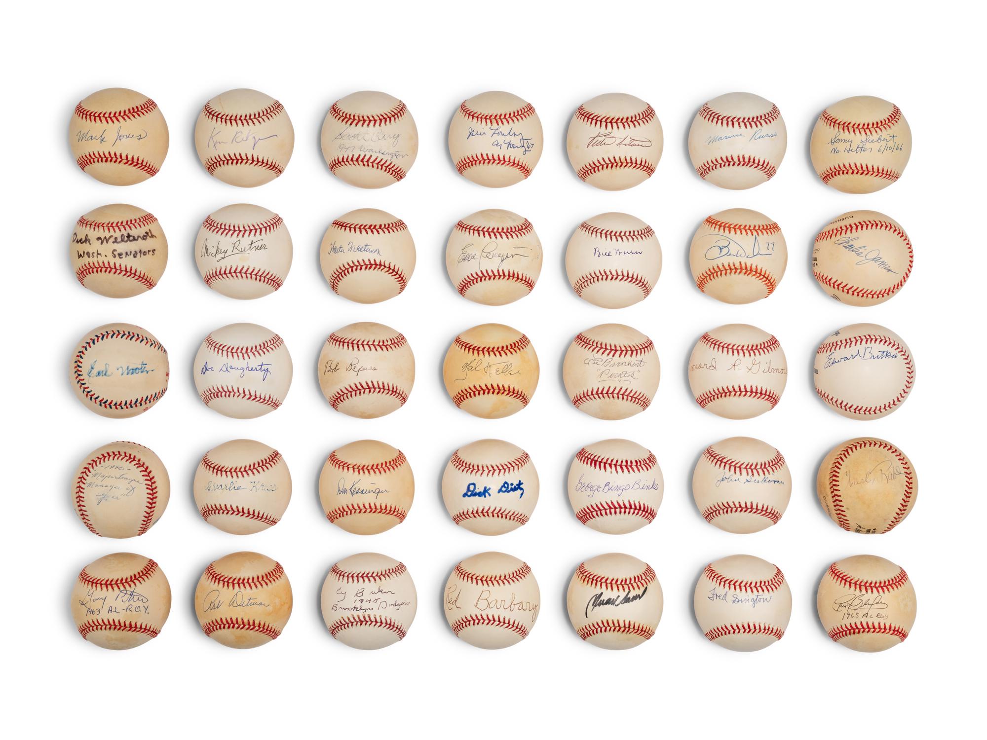 Bases Loaded Signed Autograph Baseball Group No. 81