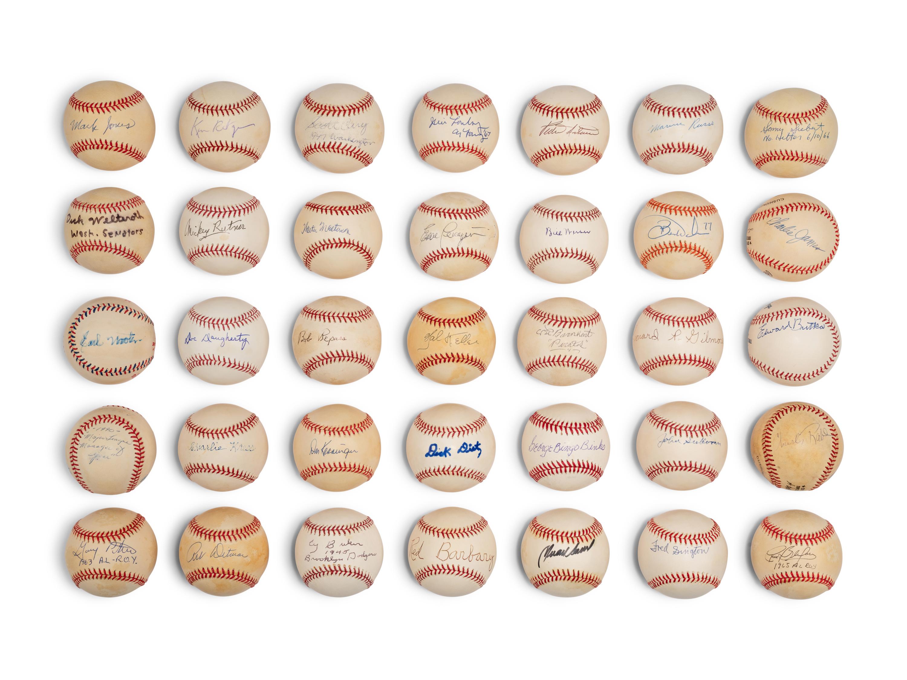 Bases Loaded Signed Autograph Baseball Group No. 81