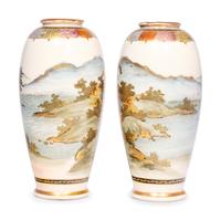 A Pair of Satsuma Vases