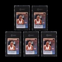 A Group of Five 1996-97 Skybox Premium Michael Jordan Basketball Cards No. 16 (SGC 9.5 MT+)