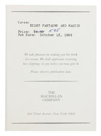 VANCE, Jack (1916-2013). Eight Fantasms and Magics: A Science Fiction Adventure. The MacMillan Company, 1969.