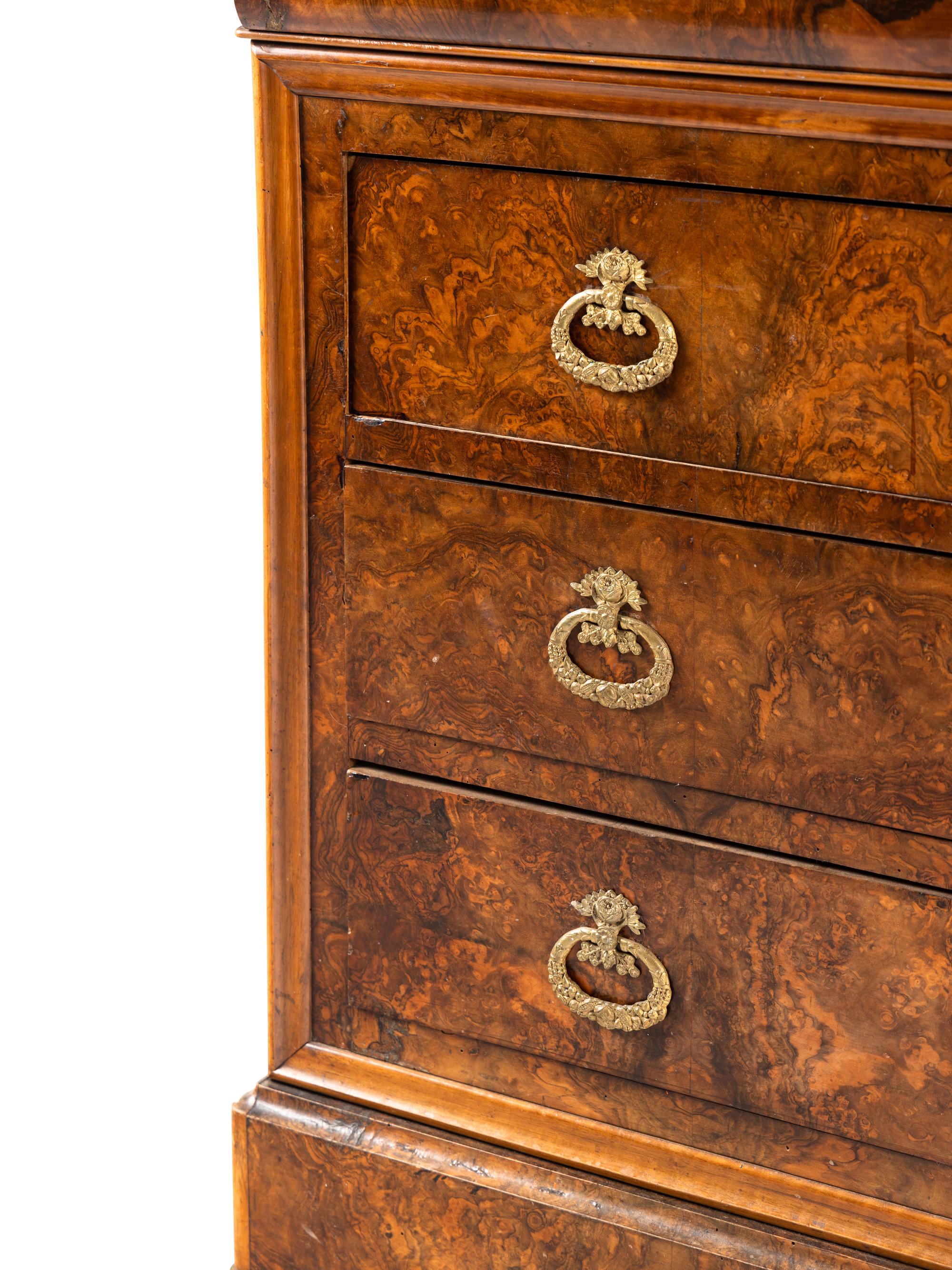 A Louis Philippe Walnut Marble-Top Chest of Drawers