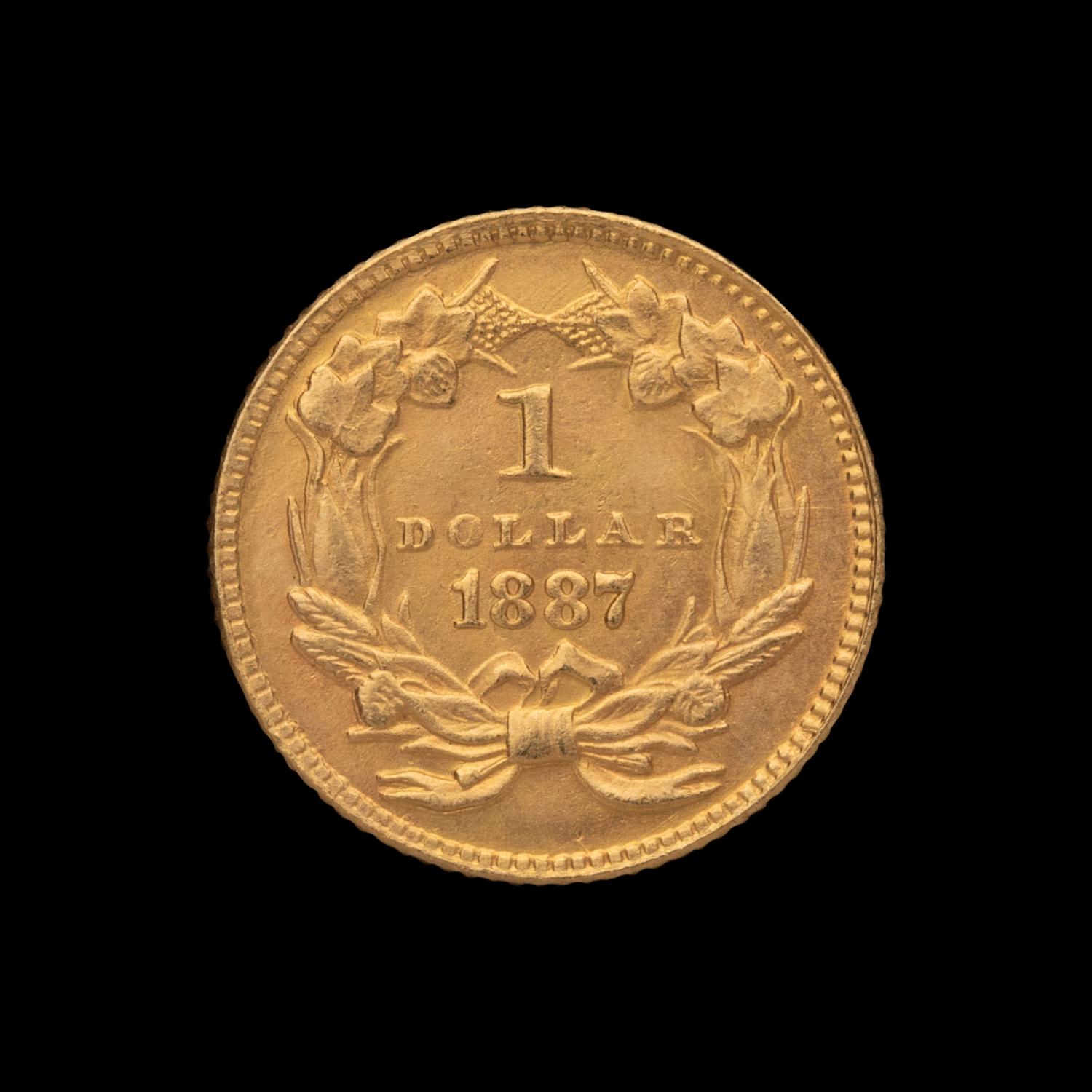 An 1887 Indian Princess $1 Gold Coin