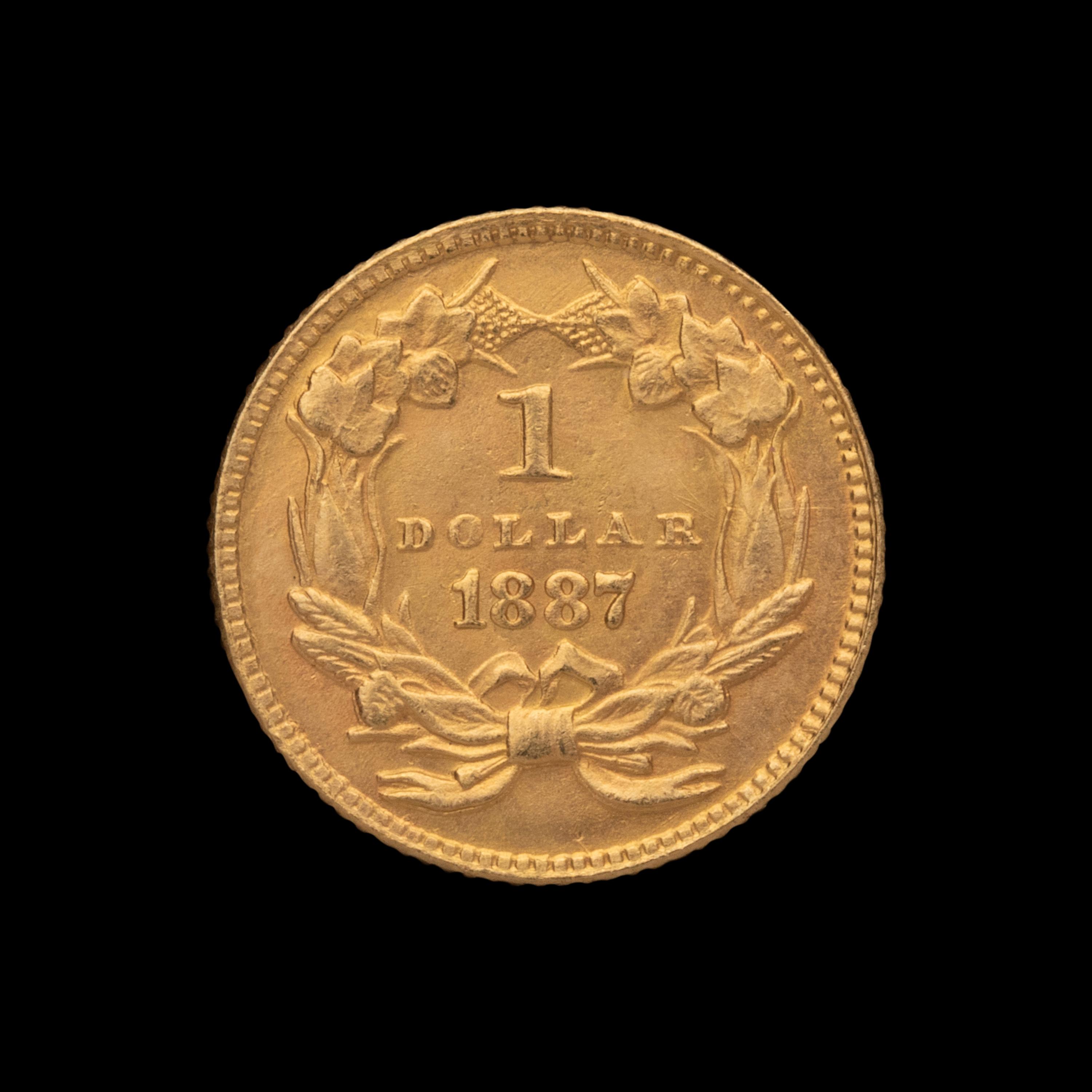 An 1887 Indian Princess $1 Gold Coin
