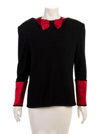 Three Valentino Cashmere Knit Tops with Bows, 1980s
